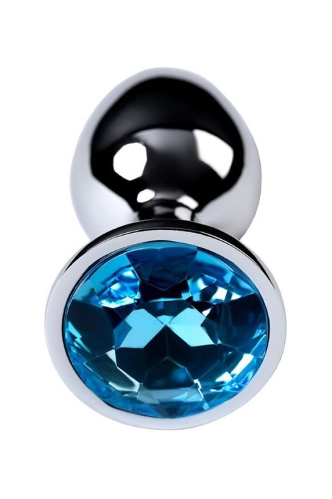 Silver anal plug TOYFA Metal,with a Topaz color gem Metal by TOYFA
