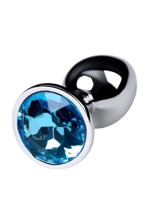 Silver anal plug TOYFA Metal,with a Topaz color gem Metal by TOYFA