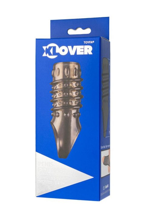 ToyFa XLover, Penis sleeve, for enlargement, TPE, transparent black, 10,5 cm XLover by TOYFA