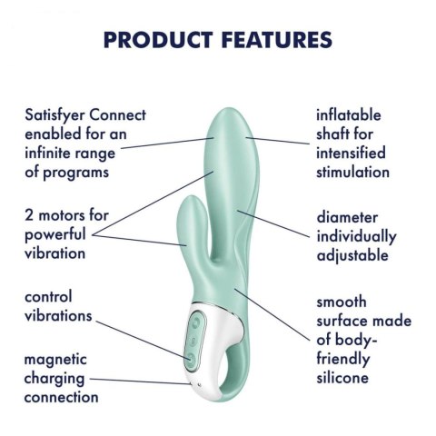 Air Pump Bunny 5 Connect App mint Satisfyer - Triple A Marketing GmbH
