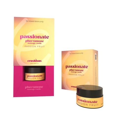 CRUSHIOUS PASSIONATE MASSAGE CANDLE WITH PHEROMONES AND PASSION FRUIT SCENT 20ML Crushious - Lunyvan S.L.