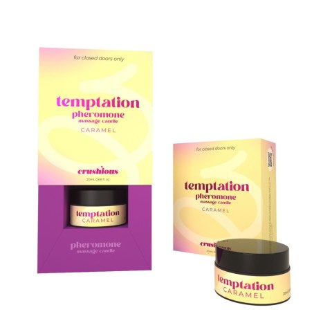 CRUSHIOUS TEMPTATION MASSAGE CANDLE WITH PHEROMONES AND TOFFEE CARAMEL AROMA 20ML Crushious - Lunyvan S.L.