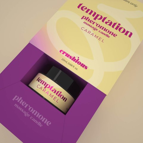 CRUSHIOUS TEMPTATION MASSAGE CANDLE WITH PHEROMONES AND TOFFEE CARAMEL AROMA 20ML Crushious - Lunyvan S.L.