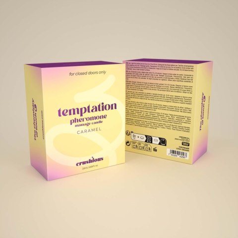 CRUSHIOUS TEMPTATION MASSAGE CANDLE WITH PHEROMONES AND TOFFEE CARAMEL AROMA 20ML Crushious - Lunyvan S.L.
