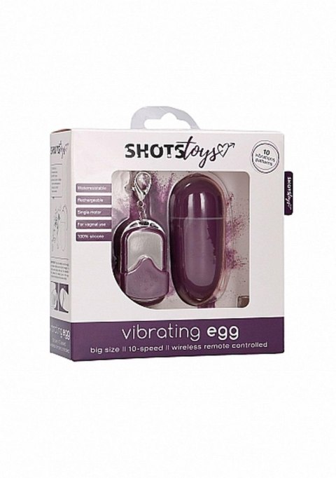 10 Speed Remote Vibrating Egg - Big - Purple SHOTS