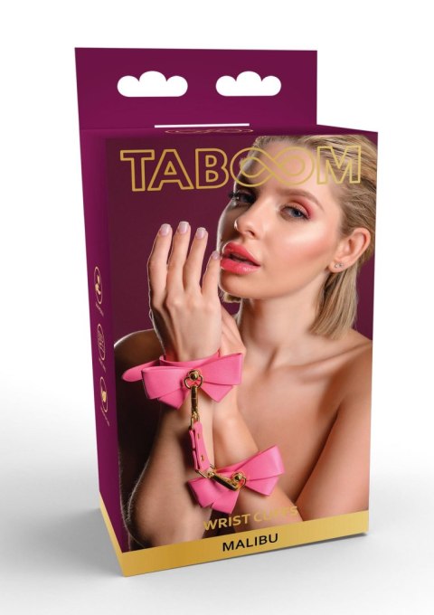 Kajdanki Taboom Malibu różowe PU 28 cm Taboom