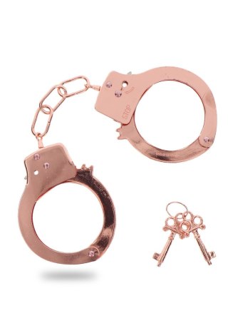 Kajdanki metalowe ToyJoy różowe złoto 6 cm TOYJOY