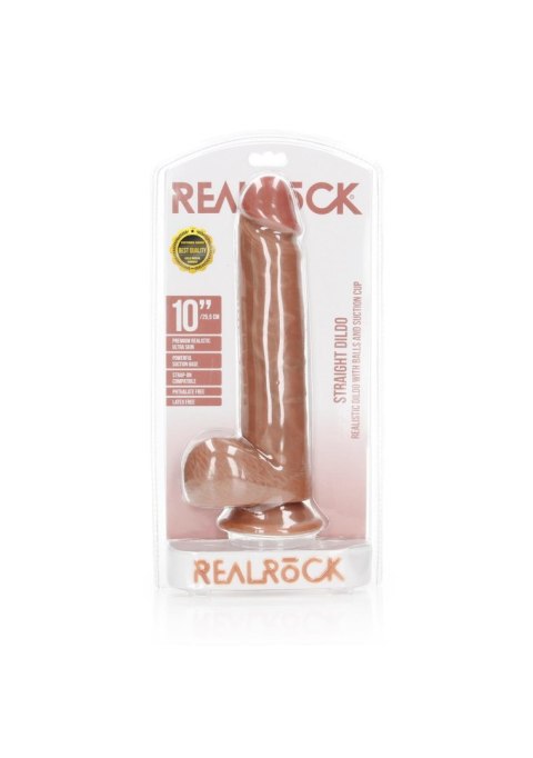 Dildo realistyczne RealRock z moszną i przyssawką 25,5 cm RealRock