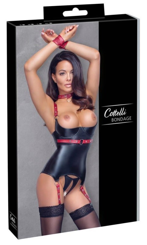 Komplet bielizny erotycznej Cottelli BONDAGE z obrożą i kajdankami XL Cottelli BONDAGE