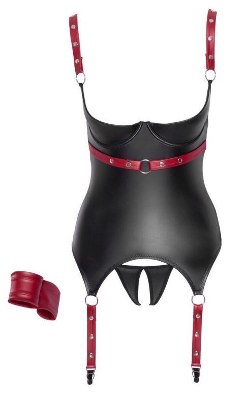 Komplet bielizny erotycznej Cottelli BONDAGE z obrożą i kajdankami XL Cottelli BONDAGE