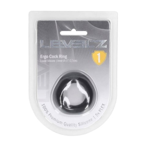 Pierścień erekcyjny Levelz Ergo liquid silicone czarny 5 cm Levelz