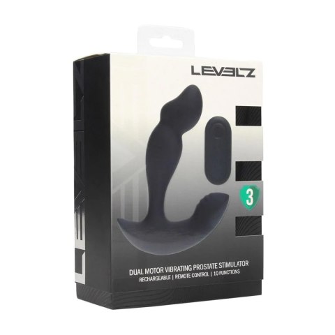 Stymulator prostaty Levelz silikonowy z pilotem czarny USB Levelz