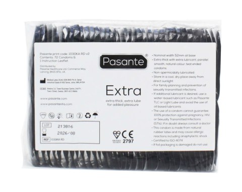 Pasante Extra Condoms Bulk Packs 144 psc PASANTE - Boys of Toys Sp. z o.o. (dystrybutor)