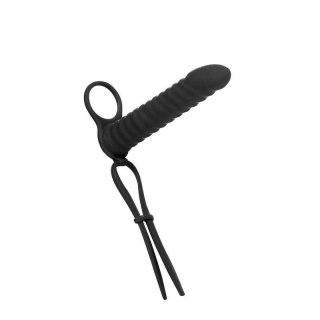 Strap on wibrujący Pure Passion Rori silikonowy czarny 16 cm Lola Games