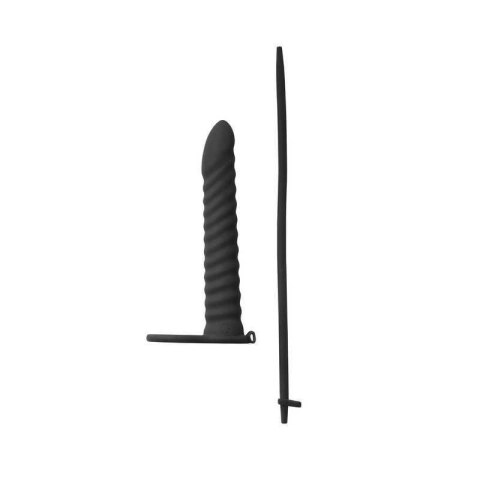 Strap on wibrujący Pure Passion Rori silikonowy czarny 16 cm Lola Games