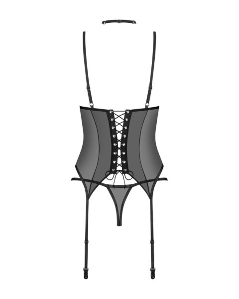 Gorset i stringi Donarella Obsessive czarny XS/S Obsessive