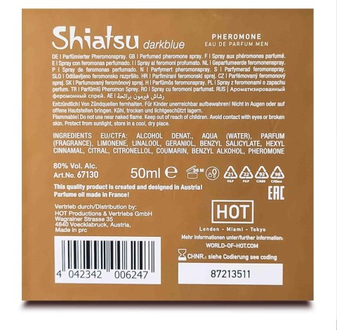 Perfumy z feromonami Hot Shiatsu ciemnoniebieskie 50 ml Hot