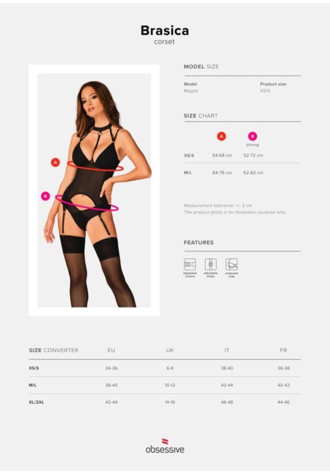 Gorset z figami Obsessive XS/S Obsessive