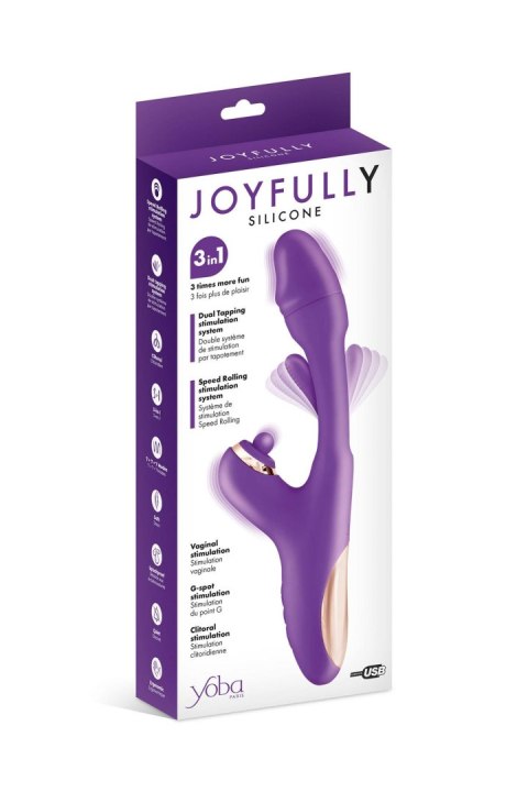 Joyfully 3-in-1 Rabbit Vibrator with Tapotem purple Concorde - SAS EDITIONS CONCORDE