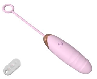 Vibrating Silicone Love EGG USB 7 vibration and thrust functions / Remote control Pink Boys of Toys Sp. z o.o.