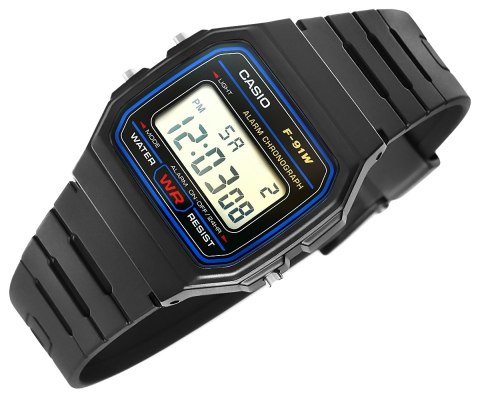 Zegarek Męski CASIO F-91W-1YEG + BOX CASIO