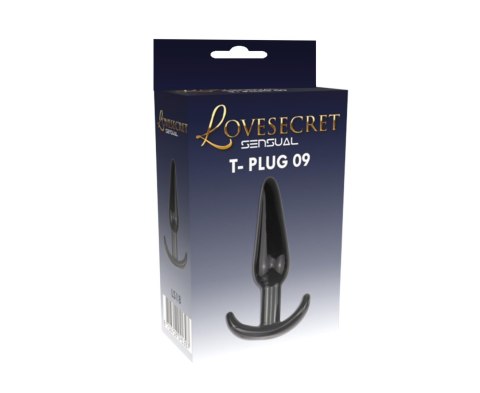 Korek analny Lovesecret T Plug 09 czarny 12 cm TPE Lovesecret