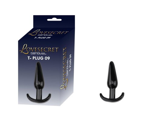 Korek analny Lovesecret T Plug 09 czarny 12 cm TPE Lovesecret