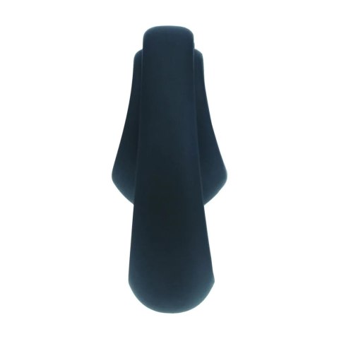 Double Ergo Silicone Cockring - Black SHOTS
