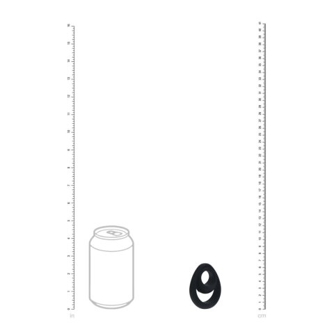 Double Ergo Silicone Cockring - Black SHOTS