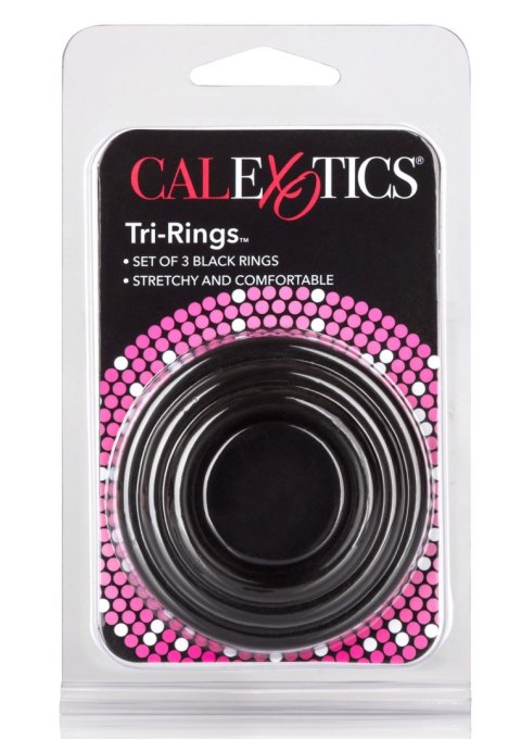 Pierścienie erekcyjne silikonowe Calexotics Tri Rings czarny CalExotics
