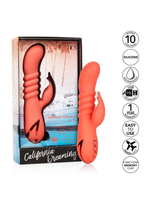 Wibrator silikonowy Calexotics Orange County Cutie pomarańczowy USB CalExotics
