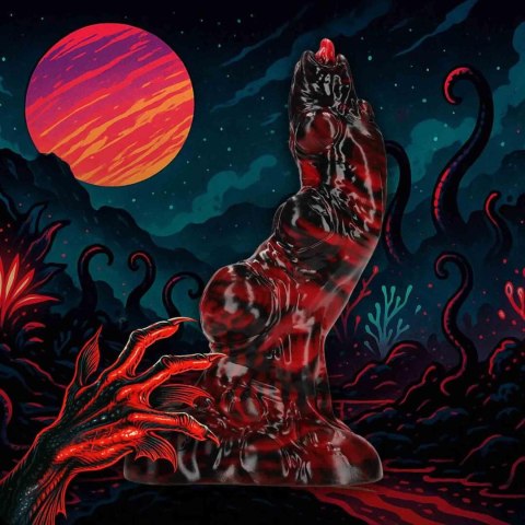 Hell Invader - Silicone Dildo - Red/Black SHOTS