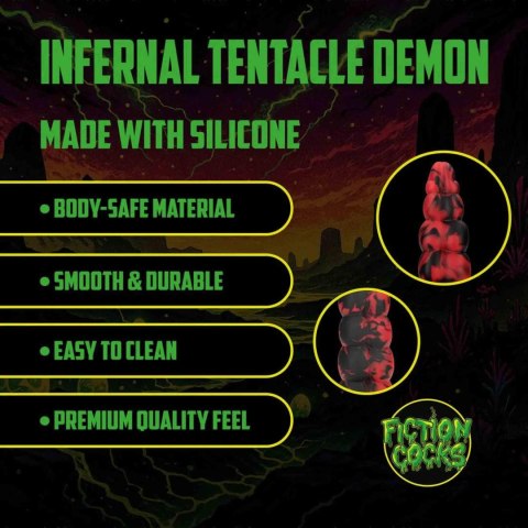 Infernal Tentacle Demon - Anal Snake - 14.8" / 37,5 cm - Red/Black SHOTS