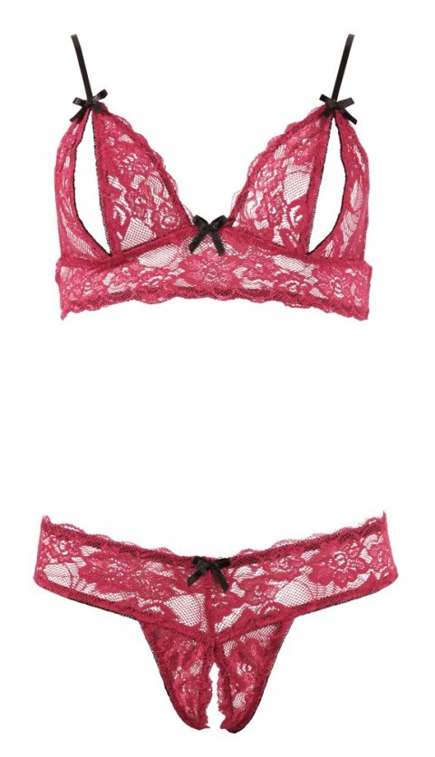 Komplet bielizny Cottelli LINGERIE koronkowy otwarty S Cottelli LINGERIE