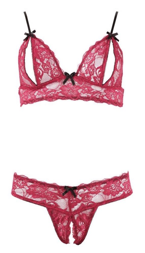 Komplet bielizny Cottelli LINGERIE koronkowy otwarty S Cottelli LINGERIE