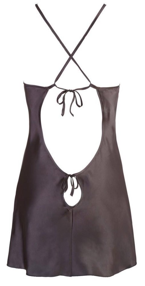 Koszulka nocna satynowa Cottelli LINGERIE czarna S Cottelli LINGERIE