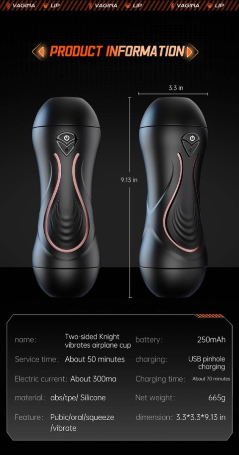 Masturbator Duble Knight App Control Boys of Toys Sp. z o.o.