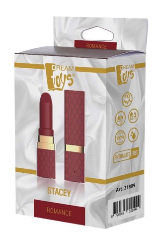 Mini wibrator Romance Stacey bordowy USB silikonowy Dream Toys