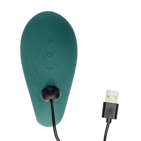 Twitch 3 - Rechargeable Vibrator & Suction - Silicone - 10 Speed - Forest Green SHOTS