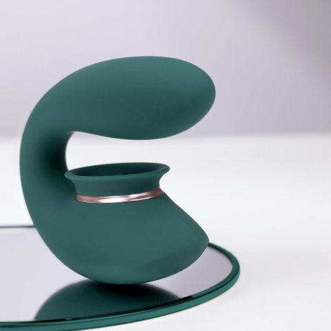Twitch 3 - Rechargeable Vibrator & Suction - Silicone - 10 Speed - Forest Green SHOTS