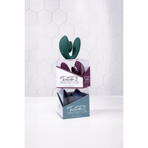Twitch 3 - Rechargeable Vibrator & Suction - Silicone - 10 Speed - Forest Green SHOTS