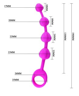 Hipoalergiczne koraliki analne Silikon Medyczny Pretty Love