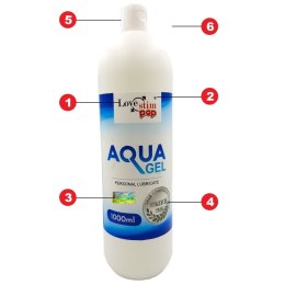 Lubrykant na bazie wody AQUA GEL 1000ml NIE PLAMI LoveStim