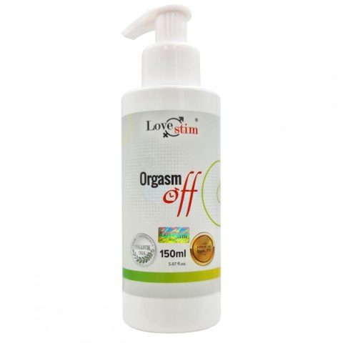 ORGASM OFF ŻEL 150ml ZNIECZULA PENISA HAMUJE WYTRYSK LoveStim