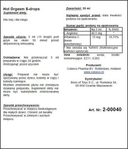 Supl.diety-Hot Orgasm Erotic Drops Boss of toys