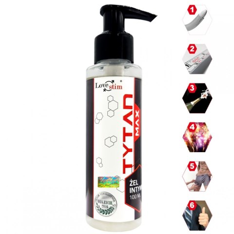 TYTAN MAX GEL 100ml EREKCJA POWIĘKSZENIE MEGA MOC LoveStim