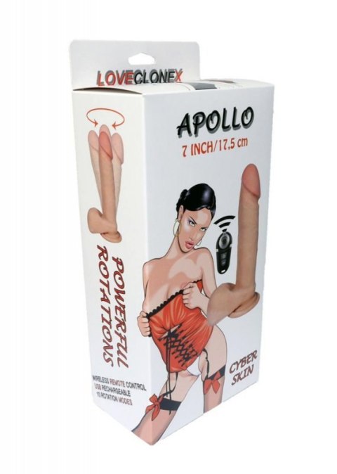 Wibrator-APOLLO-LOVECLONEX 7""""""""-rotation USB Boss of toys