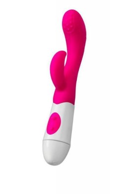 A-TOYS, Vibrator Nessy with Clitoral Stimulator, Silicone, Pink, 20 cm, 10 speeds, 2xAAA Boss of toys