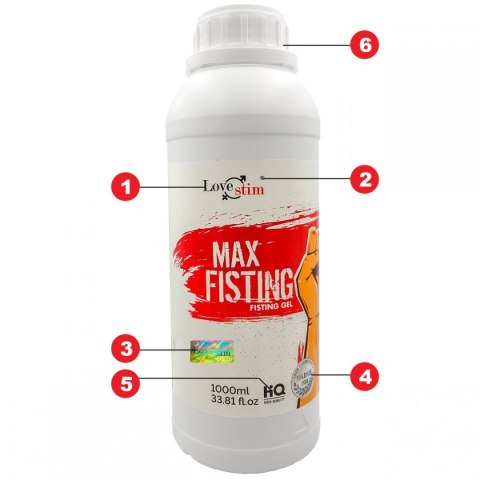 MAX FISTING GEL 1000ml ŻEL DO MAXYMALNEGO FISTINGU LoveStim