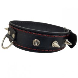 Obroża damska z ćwiekami skóra naturalna LoveStim